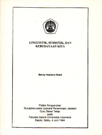 Image of Linguistik, Semiotik, dan Kebudayaan Kita