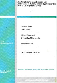 Image of Breaking Legal Inequality Traps: New Approaches to Building Justice Systems for the Poor in Developing Countries