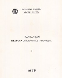 Image of Rancangan Statuta Universitas Indonesia I