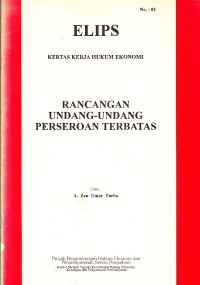 Image of Rancangan Undang-undang Perseroan Terbatas: Kertas Kerja Hukum Ekonomi