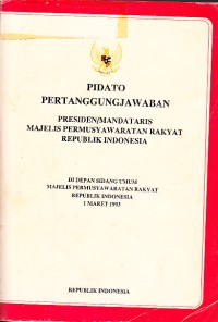 Image of Pidato Pertanggungjawaban Presiden Mandataris MPR RI