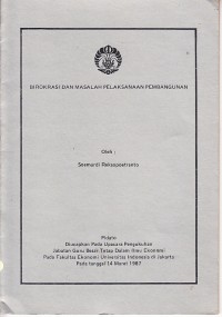 Image of Birokrasi dan Masalah Pelaksanaan Pembangunan
