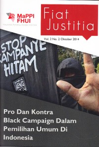 Image of Fiat Justitia Vol. 2 No. 2 Oktober 2014