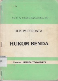 Image of Hukum Perdata : Hukum Benda