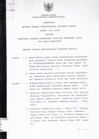 Image of Keputusan Menteri Negara Pendayagunaan Aparatur Negara nomor: 131/1990 tentang penetapan jabatan fungsional operator transmisi sandi dan angka kreditnya