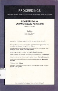 Image of Penyempurnaan Undang-Undang Kepailitan : proceedings
