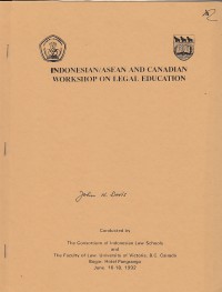 Image of Indonesian/ASEAN and Canadian Workshop on Legal Education : Notes Relating to the Impact of New Technology on Canadian Legal Research, Teaching and Scholarship