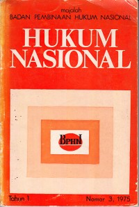 Image of Majalah Hukum Nasional Nomor 3, 1975
