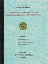 Image of Optimalisasi Peranan Hukum dalam Penyelesaian Utang Swasta