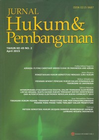 Image of Jurnal Hukum & Pembangunan Tahun ke-45 No. 2 April 2015