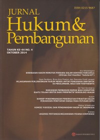 Image of Jurnal Hukum & Pembangunan Tahun ke-44 No. 4 Oktober 2014