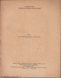 Image of Laporan hasil pengkajian bidang hukum islam