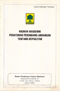 Image of Naskah Akademik Peraturan Perundang-undangan tentang Kepailitan