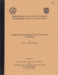 Image of Indonesian/Asean and canadian workshop on legal education: curriculum development on legal education in indonesia