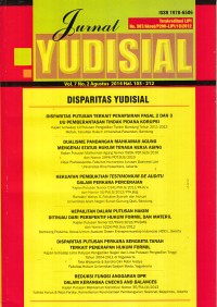 Image of Jurnal komisi yudisial vol. 7 no. 2 agustus 2014