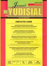 Image of Jurnal komisi yudisial vol. 7 No.1 April 2014