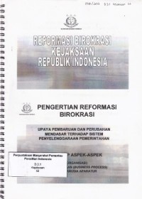 Image of Reformasi birokrasi Kejaksaan Republik Indonesia
