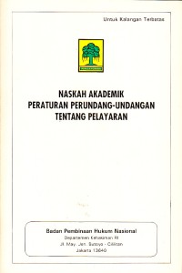 Image of Naskah Akademik Peraturan Perundang-Undangan tentang Pelayaran