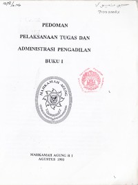 Image of Pedoman Pelaksanaan Tugas dan Administrasi Pengadilan Buku I
