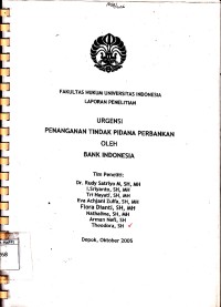 Image of Urgensi penanganan tindak pidana perbankan oleh bank indonesia