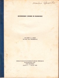 Image of Economic Crime in Banking