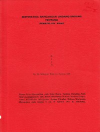 Image of Sistimatika Rancangan Undang-Undang tentang Peradilan Anak