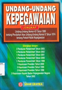 Image of Undang-Undang Kepegawaian Lengkap UU No. 43 Th. 1999
