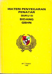 Image of Materi Penyegaran Penatar Buku III Bidang GHBN