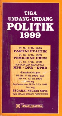 Image of Tiga Undang-Undang Politik 1999