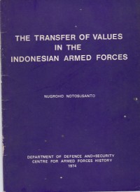 Image of The transfer of values in the indonesian armed forces