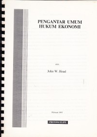 Image of Pengantar Umum Hukum Ekonomi