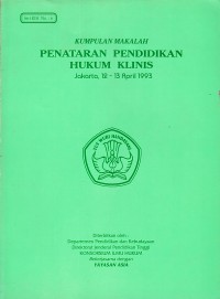 Image of Kumpulan Makalah Penataran Pendidikan Hukum Klinis : Seri KIH No. 6