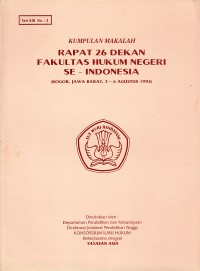 Image of Kumpulan Makalah Rapat 26 Dekan Fakultas Hukum Negeri Se-Indonesia : Seri KIH No. 4