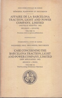 Image of Affaire de la barcelona traction light and power company limited