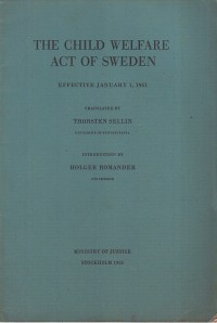Image of The child welfare act of sweeden