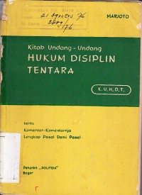 Image of Kitab Undang-Undang Hukum Disiplin Tentara