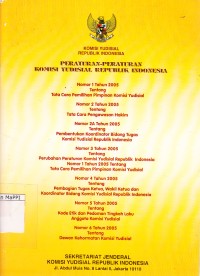 Image of Peraturan-Peraturan Komisi Yudisial Republik Indonesia