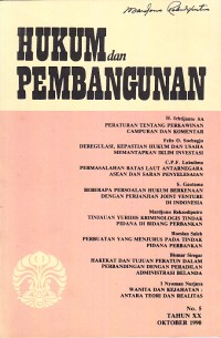 Image of Hukum dan Pembangunan No. 5 Tahun XX Oktober 1990