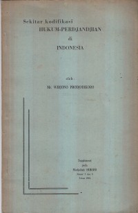 Image of Sekitar kodifikasi hukum perdjandjian di Indonesia
