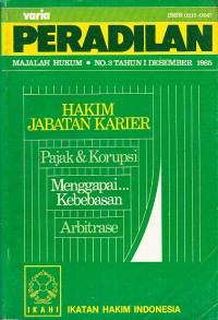 Image of Varia Peradilan: Majalah Hukum No. 3 Tahun I Desember 1985