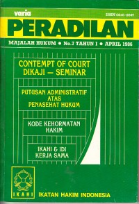Image of Varia Peradilan: Majalah Hukum No. 7 Tahun I April 1986