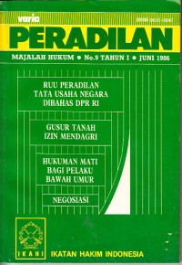 Image of Varia Peradilan: Majalah Hukum No. 9 Tahun I Juni 1986
