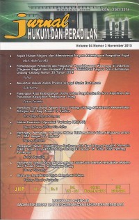 Image of Jurnal hukum dan peradilan vol. 04 no. 3 November 2015