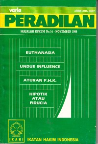 Image of Varia Peradilan: Majalah Hukum No. 14 Novemeber 1986