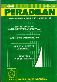 Image of Varia Peradilan: Majalah Hukum no. 16 Januari 1987