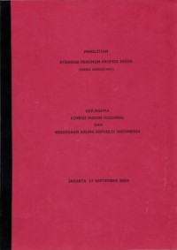 Image of Penelitian standar minimum profesi jaksa (hasil sementara) : 17 September 2004