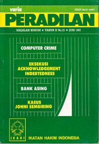 Image of Varia Peradilan: Majalah Hukum No. 21 Juni 1987