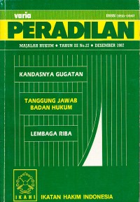 Image of Varia Peradilan: Majalah Hukum No. 27 Desember 1987