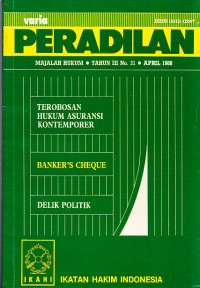 Image of Varia Peradilan: Majalah Hukum No. 31 April 1988