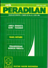 Image of Varia Peradilan: Majalah Hukum No. 33 Juni 1988
